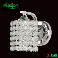 One or Two Lamps Crystal Chrome Square Wall Lamp