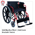 Hospital Furniture Steel Manual Foldable Wheel Chair