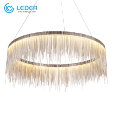 Iluminação do lustre de vidro com cercadura LEDER