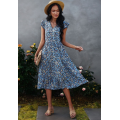 New Style V-neck dress Floral dress