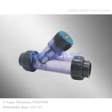 Plastic PVDF Y Strainer For Industrial