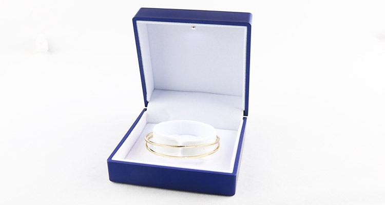 Royal Blue Plastic Bangle Box with LED Light 