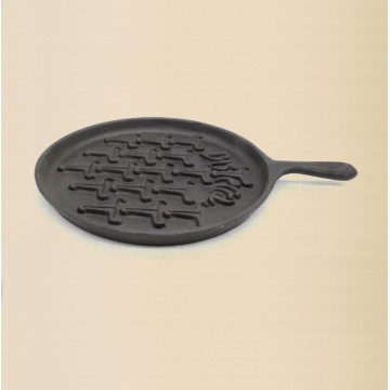 Cast Iron Pancake Plate with Handle Size 21cm