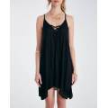 Soft Rayon Black Sexy Fashion Wholesale Slip Girl Dress