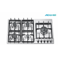Estufa de gas grande de 5 quemadores de acero inoxidable