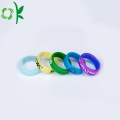 Printed Diamond Ring Customized Logo Silicone Wedding Ring