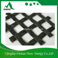 Black Color 120kn Synthetic Fiber Polypropylene / Polyester Biaxial Geogrid