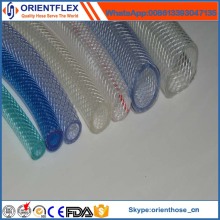 Manguera reforzada de fibra transparente de PVC