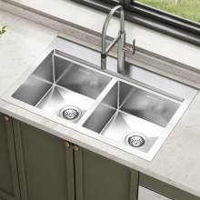 33 Inch Handmade Double Basin Kitchen Sink