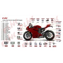 Мотоциклетные части из углеродного волокна для Ducati Panigale 1199