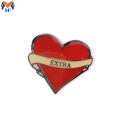 Custom Logo Heart Shaped Lapel Pin Badges