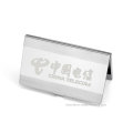 High Quality Stainless Steel Business Card Holder with Laser Printing Logo