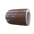 Wood grain metal laminate sheets