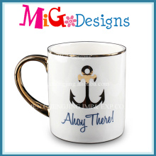 High Quality White Ceramic Mugs with Custom Design