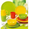 Different colors tableware ceramic plates bowls