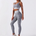 Activewear Yoga-Sets mit Schlangenhaut-Print