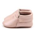Solid Color Real Leather Girls Boys Baby Moccasins