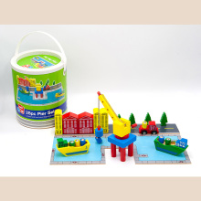 Brinquedos de madeira Trem Set, Bolo De Madeira Stand Kids Toy