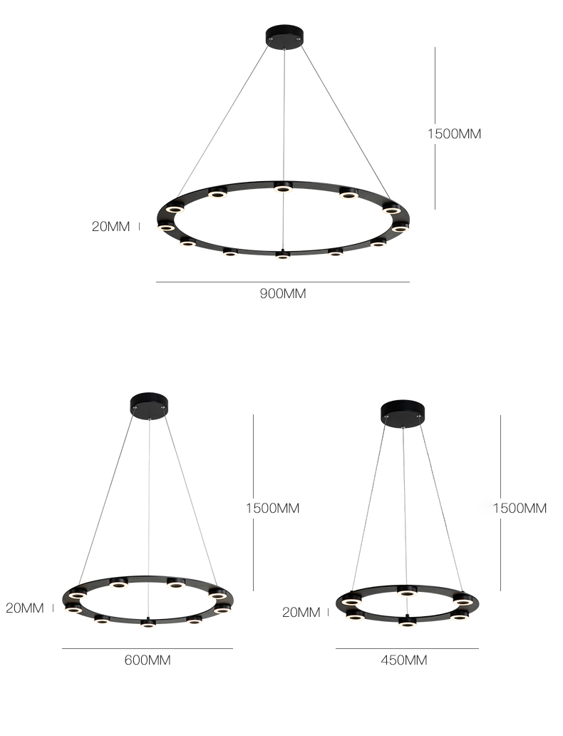 LED pendant light for office