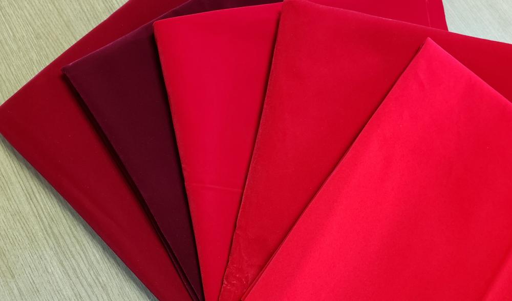 Red Red Flocking Fabric Red Red Flocking Fabric