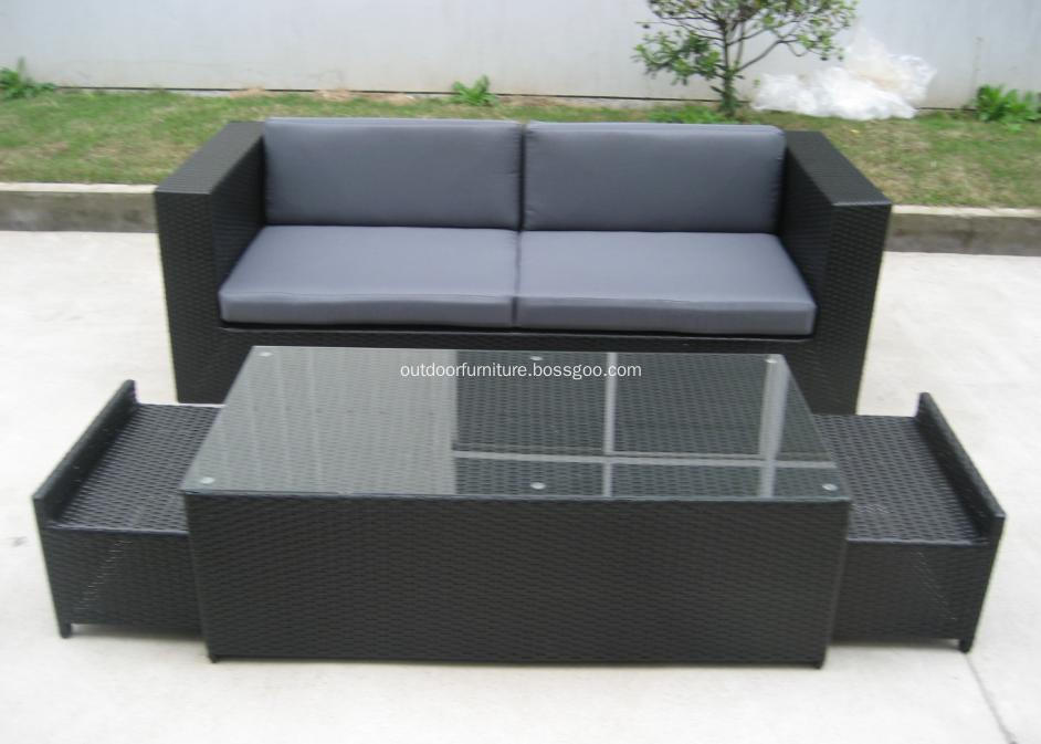 DLR1108-11 Plastic Wicker Garden Modern Leisure Sofa Furniture