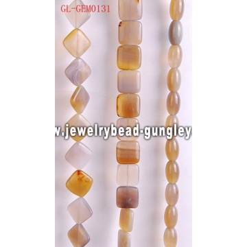 Natural agate gemstone bead