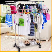 Laundry Dryer Rack Double Foldable Rolling Rack for Garment