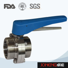 Stainless Steel Plastic Handle Threaded Sanitary Butterfly Valve (JN-BV2002)