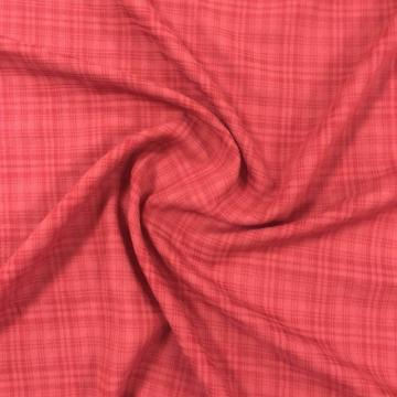 Tissu de chemise à carreaux en coton rayonne teint