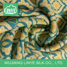 various printing designs of the polyester slub fabric for blouse