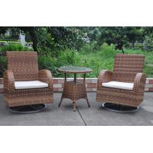 Outdoor Wicker Bistro Swivel Chair Móveis de Rattan