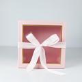 Pink wedding gift box with clear window