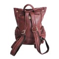 Unisex Vintage PU Leather School Backpack