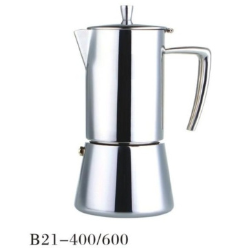 4 / 6cup de aço inoxidável Moka Espresso Fogão Moka Cafeteira