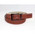 Elegant polish brown stitching leather belt golf belt