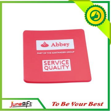 2014new Custom Saquare Soft PVC Coaster for Gift