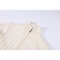 Men's Knitted All Cable Full Zip Lined Cardigan