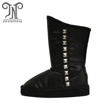 PU Leather Boys Winter Boots Shoes with Studs