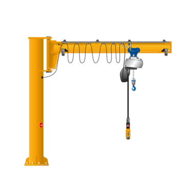 CE Approved Electric Floor Mounted Slewing Jib Crane