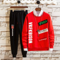 Men's polyester hooded sweatshirt suits