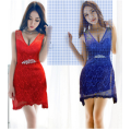 3513 new European style lace set drill package hip dress evening