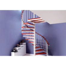 Modern design glass railing spiral staircase