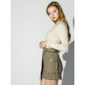 Simple Atmosphere Women High Waist Short Skirt