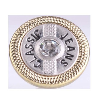 Custom Engraved Logo Metal Jeans Button