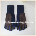 couleur pure masculine tricotée coupe les gants à doigts Rabat