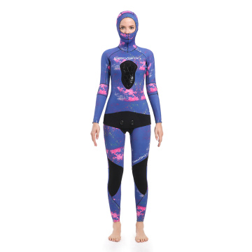 Seaskin Womens duas peças de neoprene folhas de pegada