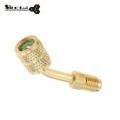 Brass Refrigerant Hvac Mini Split Adapter 1/4" to 5/16" for Charging Hose Vacuum Pump Valve Connector R410a good price