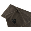 serviette de broderie patte de chat chien microfibre