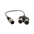 M12 macho a m12 cable de conector y hembra y conector