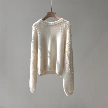 Pullover -Pullover mit Perlen